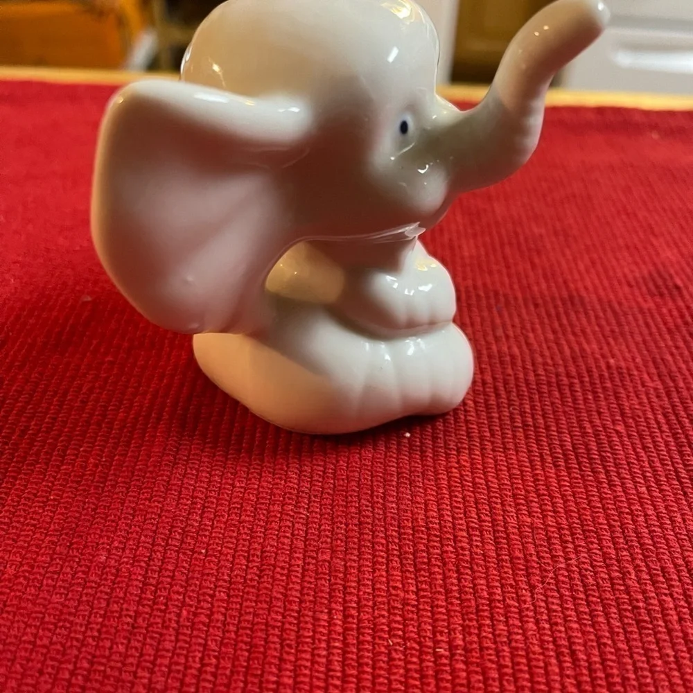 Vintage Ceramic Baby Elephant- Trunk Up